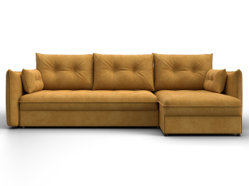 Диван угловой Лига-100 НПБ угол универсальный, велюр BRUT