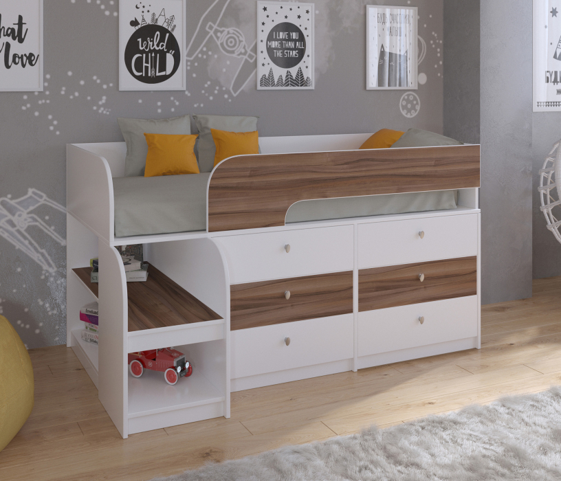 Кровати-чердаки, Кровать-чердак Астра 9 V3 Белый