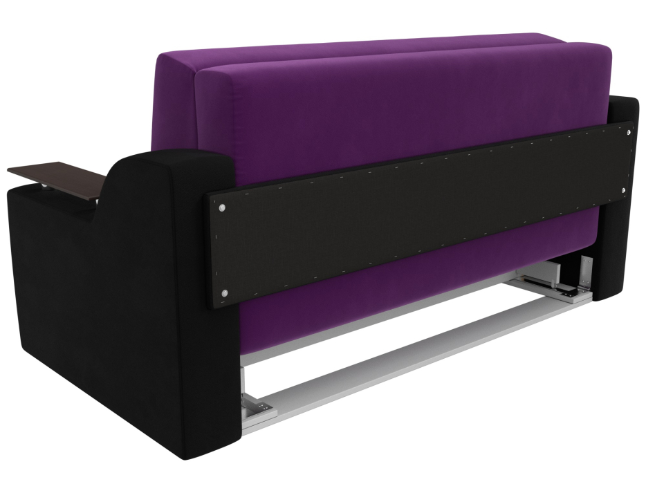 Диваны с ящиком для белья, Прямой диван аккордеон Сенатор 140, микровельвет