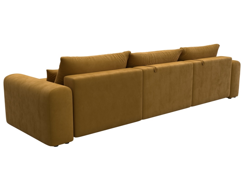 Диваны угловые в гостиную, Диван угловой Лига-056 НПБ Лонг угол универсальный, велюр BRUT