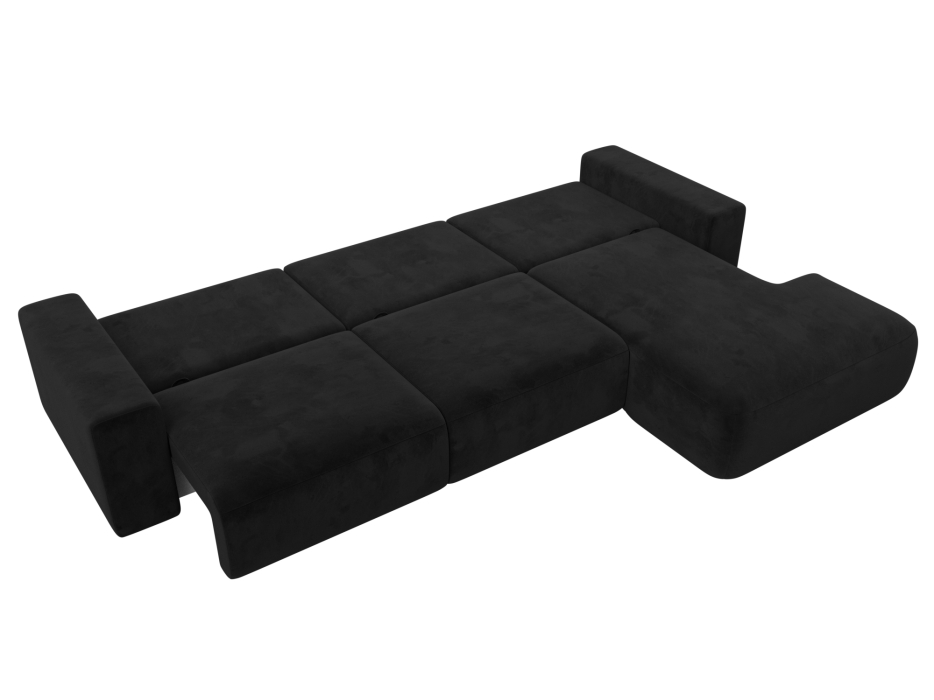 Диваны угловые в гостиную, Диван угловой Лига-036 Классик Лонг правый угол, велюр