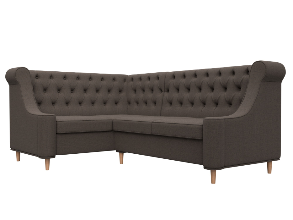 Диваны угловые кухонные, Диван кухонный угловой Бронкс левый угол, рогожка Амур