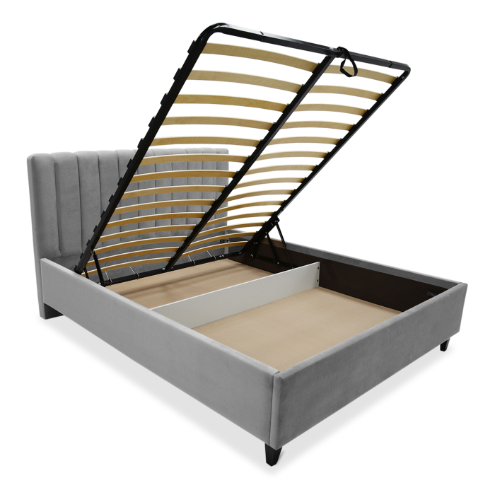 Мягкая кровать, Двуспальная кровать МЕРЛА 180х200, с подъемным механизмом, велюр