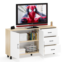 Широкий тумба-комод с ящиками и дверками РВК 123-1604