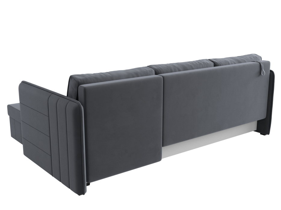 Диваны угловые в гостиную, Диван угловой Слим универсальный угол, велюр