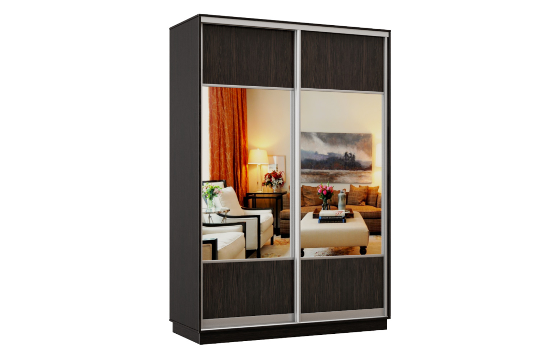 Шкафы-купе, Шкаф-купе Премьер Лайт 01 Мини (05;05) двухдверный