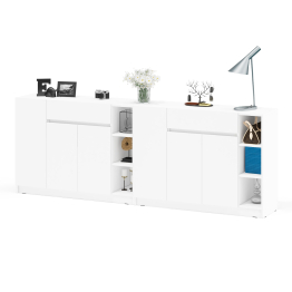 Широкая тумба-комод РВК 116 с нишами, дверками и ящиками