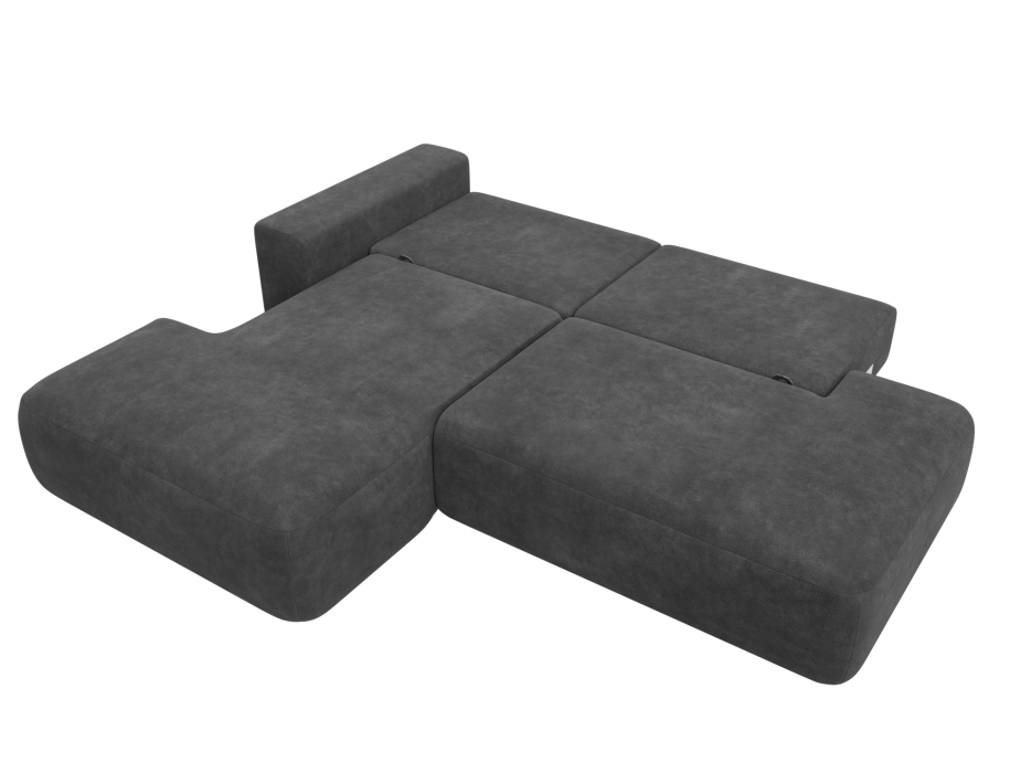 Диваны угловые в гостиную, Диван угловой Лига-036 НПБ Модерн левый угол, велюр BRUT