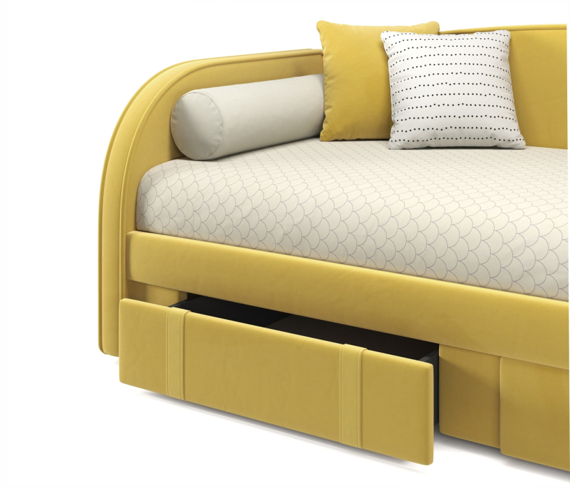 Кровати, Мягкая кровать Elda 900 с ортопедическим основанием и матрасом PROMO B COCOS