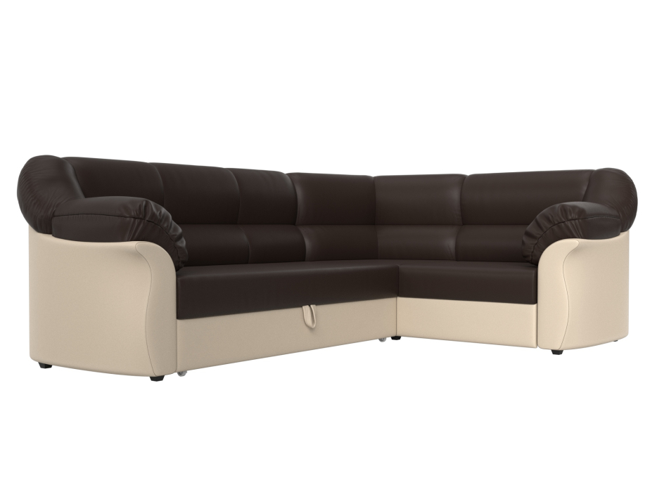 Диваны угловые в гостиную, Диван угловой Карнелла правый угол, экокожа