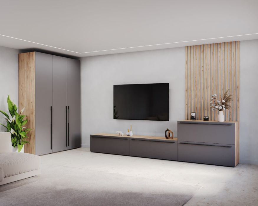 Шкафы одностворчатые, Модульная система Стоун С12 Пенал