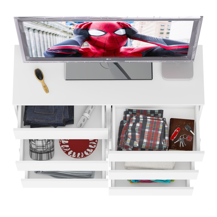 Комоды, Комод высокий на десять выдвижных ящиков Мори МК1200.10