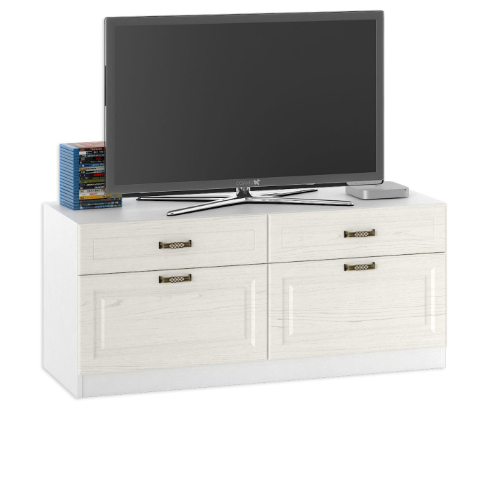 ТВ-тумбы, Ливерпуль Тумба, цвет ясень ваниль/белый