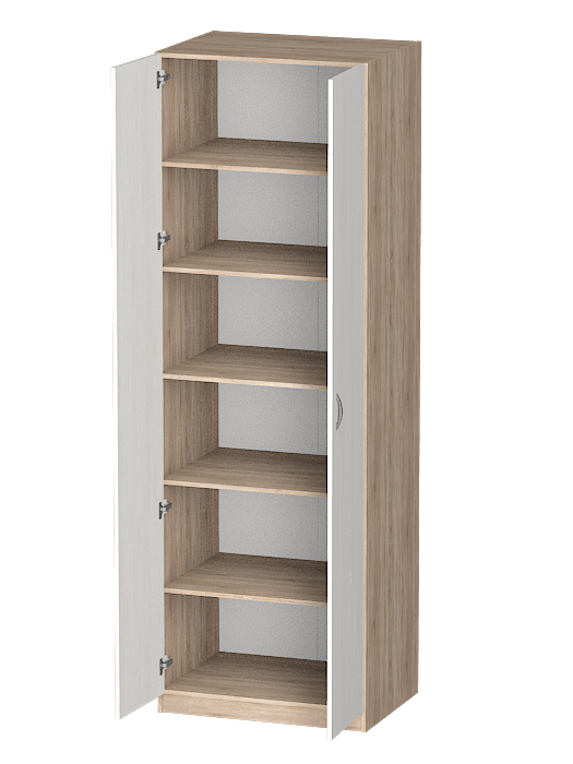 Для одежды, Распашной шкаф Лайф с полками 80*60*240 Дуб сонома