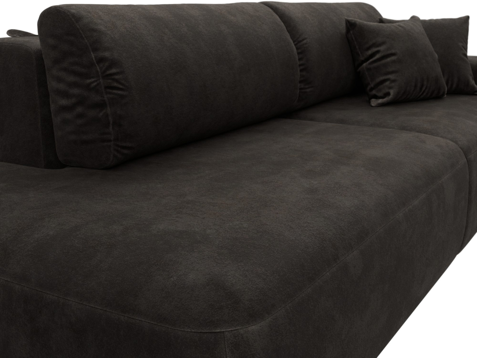 Диваны еврокнижки, Диван прямой Лига-036 НПБ Модерн подлокотник справа, велюр BRUT