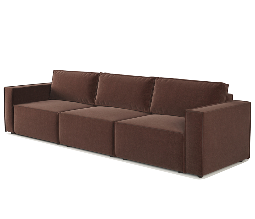 Диваны кровати со спальным местом, Диван модульный Шарм 25 327х95х70 см, велюр