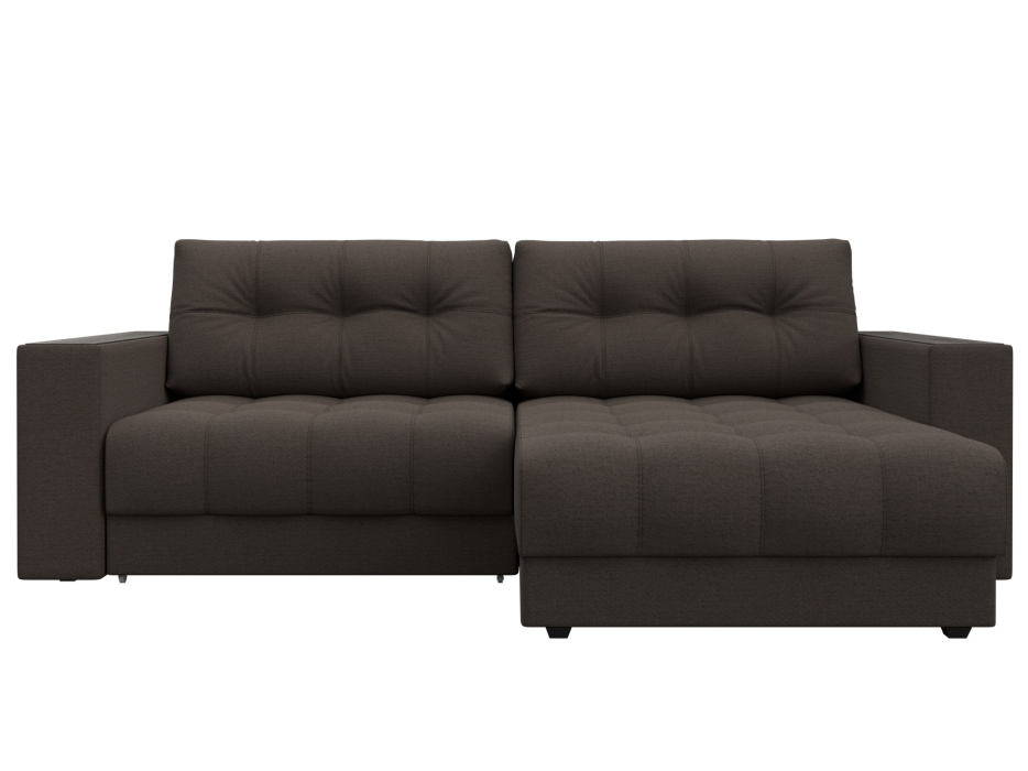 Дизайнерские диваны для гостиной, Диван угловой с декором Лига-049 НПБ, рогожка Амур