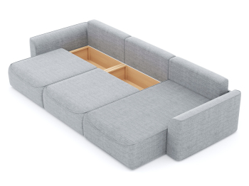 Диван-кровать угловой Рафаэль 3 секции еврокнижка НПБ, рогожка Люкс