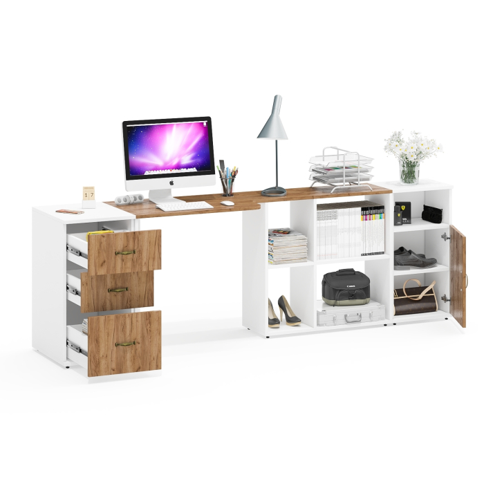 Домашние кабинеты, Рабочее место из письменного стола-трансформера и двух тумб Лидер-8.