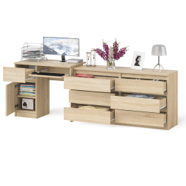 Комод 6-ть ящиков Мори 1380 и стол компьютерный МС-1 дверка и ящик слева