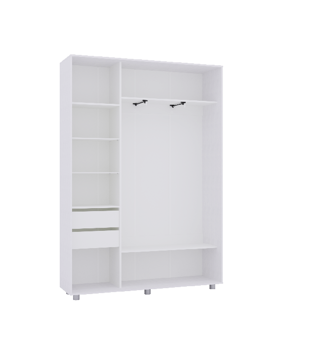 Шкафы-купе 2-х дверные, Шкаф-купе с зеркалом Удачный 160*45