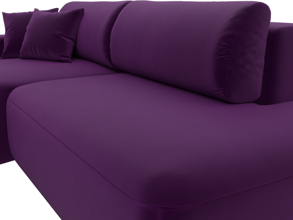 Диваны угловые в гостиную, Диван угловой Лига-036 Модерн левый угол, микровельвет