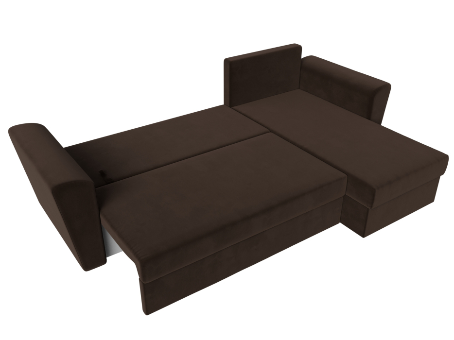 Диваны угловые в гостиную, Угловой диван Амстердам Лайт правый угол, микровельвет