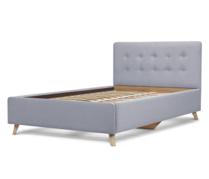 Кровать с мягкий изголовьем Адель 1,2, микровелюр