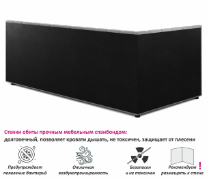 Мягкая кровать-тахта Milena 1200 c ящиками