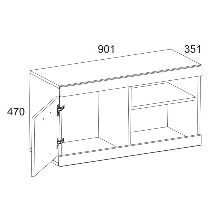 ТВ-тумбы, Тумба 1D2N, OSKAR