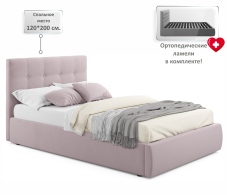 Мягкая кровать, Мягкая кровать Selesta 1200 с ортопедическим основанием с матрасом ГОСТ