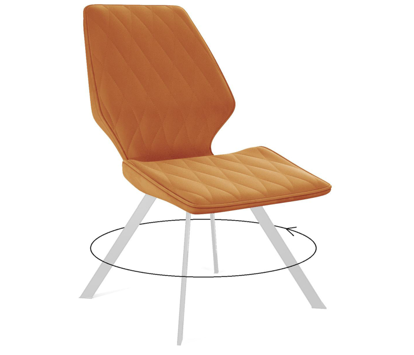 Стулья, Стул DikLine 243 B03 поворотный (опоры белые)