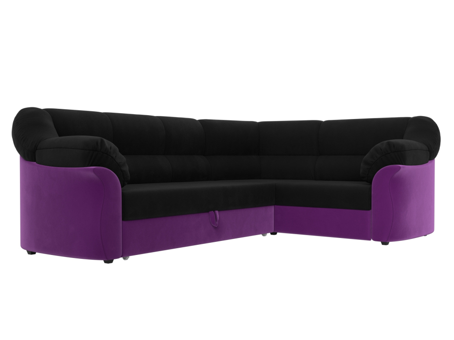 Диваны угловые в гостиную, Диван угловой Карнелла правый угол, микровельвет