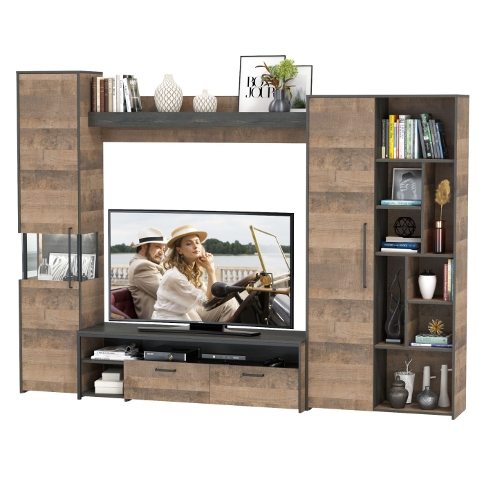 Стенки для гостиной, Стенка для гостиной в лофт стиле Трувор № 19