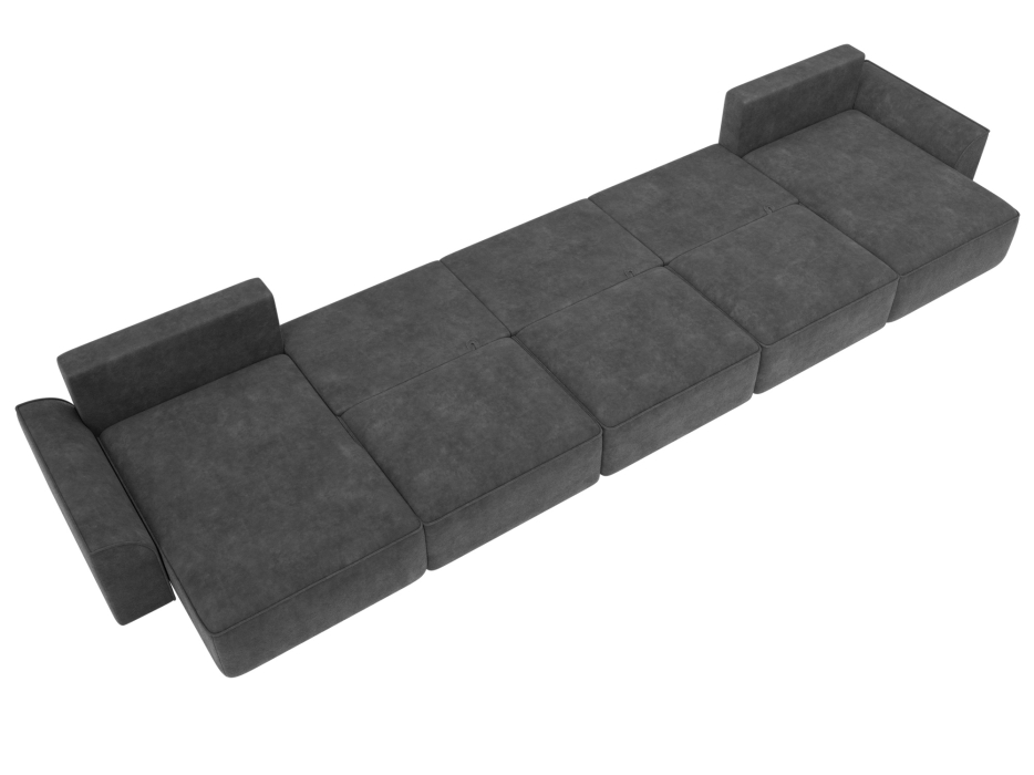 Диваны еврокнижки, Диван П-образный Лига-048 НПБ МегаЛонг, велюр BRUT