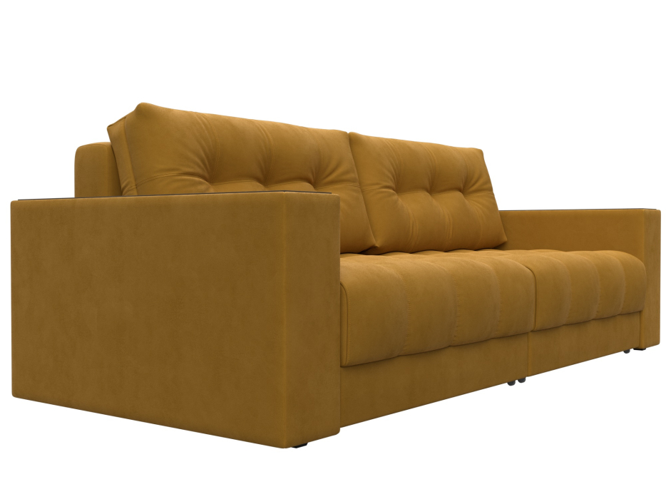 Диваны еврокнижки, Диван прямой с декором Лига-049 НПБ, велюр BRUT