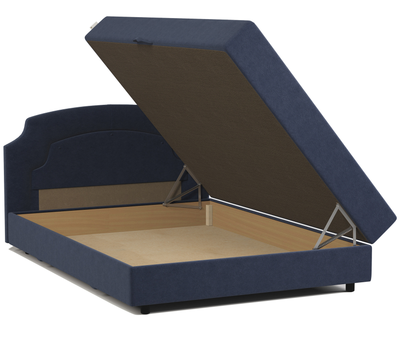 Мягкая кровать, Кровать тахта двуспальная с подъемным механизмом и матрасом Шарм 160, велюр