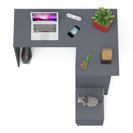 Угловой компьютерный стол Мори МС-16 правый с тумбой ТМП400