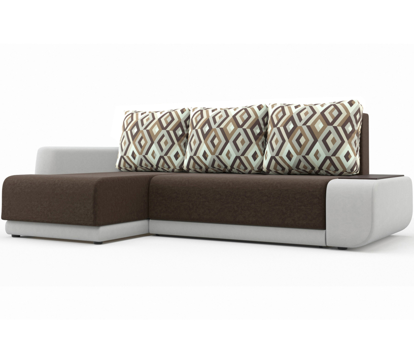 Диваны угловые в гостиную, Угловой диван Соло (левый), вельвет /искусственная кожа