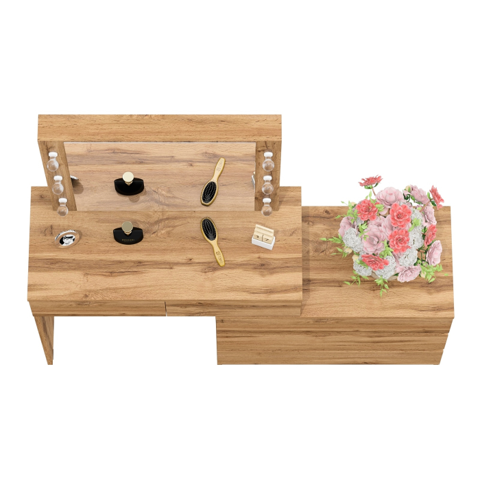 С зеркалом, Туалетный столик с подсветкой 110