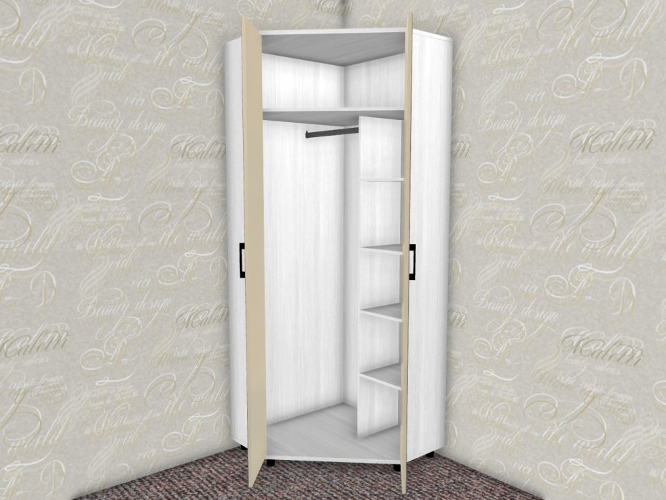 Угловые шкафы, Модульная система Грейс Шкаф ШК-5016  Снежный Ясень