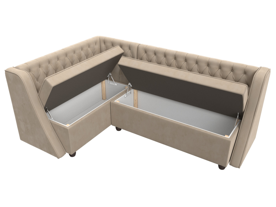 Диваны угловые кухонные, Кухонный угловой диван Лофт левый угол, велюр