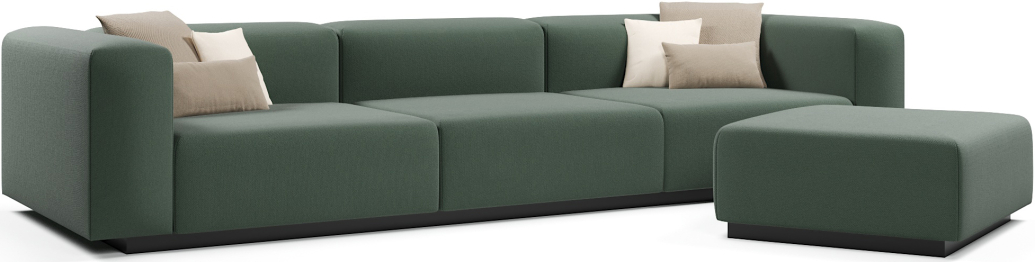 Диван прямой модульный нераскладной Наполи 2, велюр