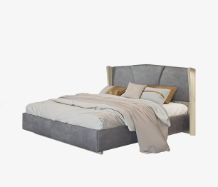 Кровать Шер КР-23-М-16, дуб серый/alpina 14