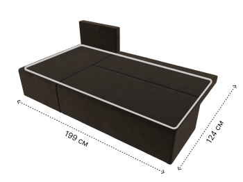 Угловой диван Поло левый угол, микровельвет