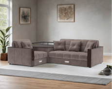 Диваны угловые в гостиную, Диван угловой Прага НПБ (Велюр)