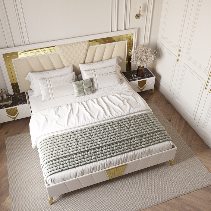 Кровати 180х200, Кровать двуспальная Савелья 180х200 см кашемир