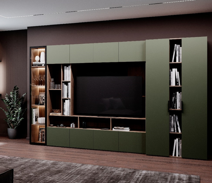 Шкафы пеналы, Шкаф 1дв (со стеклом) Харди