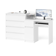 Домашние кабинеты, Стол компьютерный Мори МС1 левый с комодом 4-ре ящика