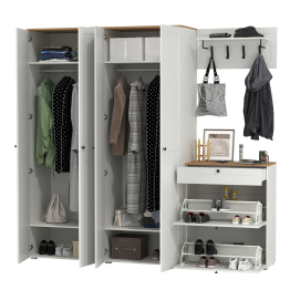 Два шкафа для одежды в прихожую с обувницей и вешалкой для одежды Остин